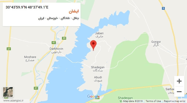 روستای ایشان بر روی نقشه