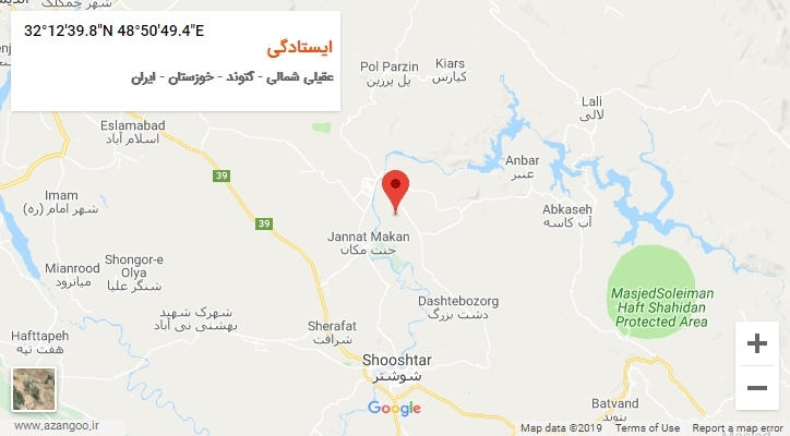روستای ایستادگی بر روی نقشه