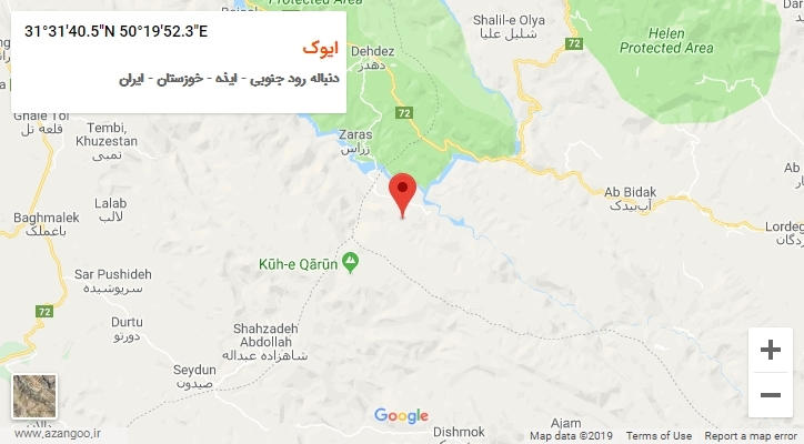 روستای ایوک بر روی نقشه