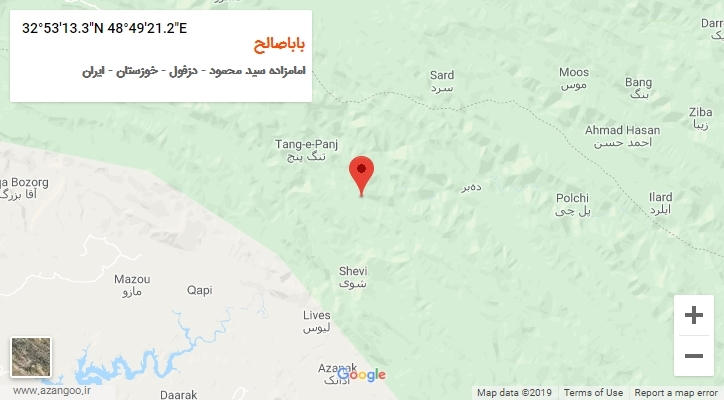 روستای باباصالح بر روی نقشه