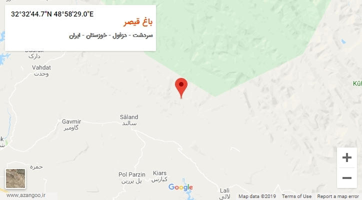 روستای باغ قیصر بر روی نقشه