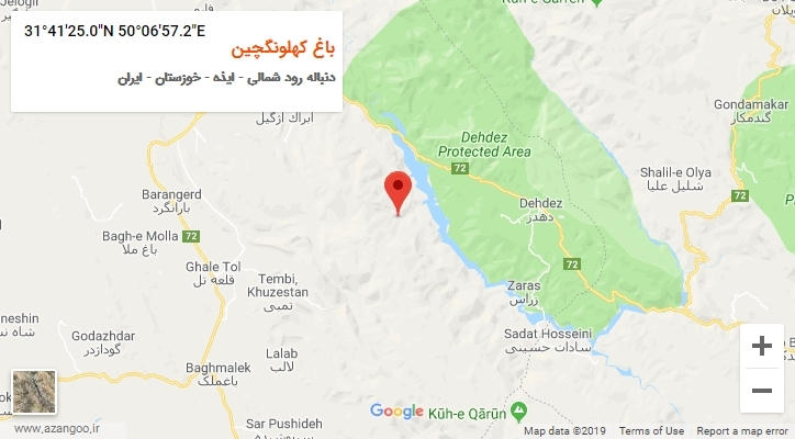 روستای باغ کهلونگچین بر روی نقشه