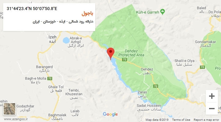 روستای باجول بر روی نقشه