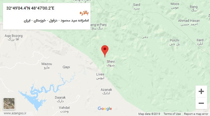 روستای بالاره بر روی نقشه