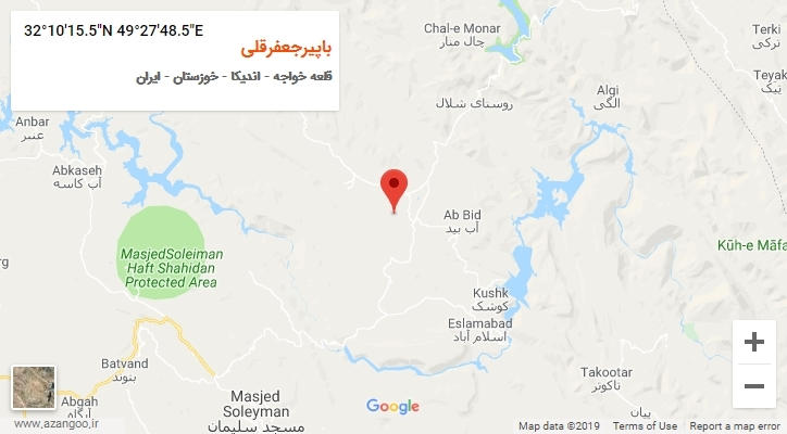 روستای باپیرجعفرقلی بر روی نقشه