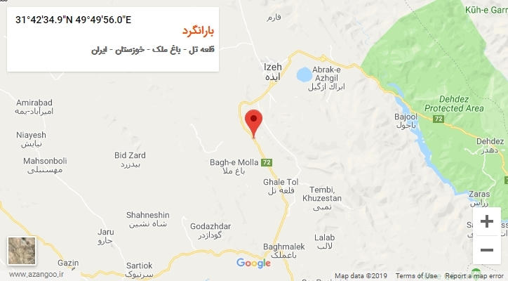 روستای بارانگرد بر روی نقشه