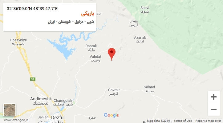 روستای باریکی بر روی نقشه
