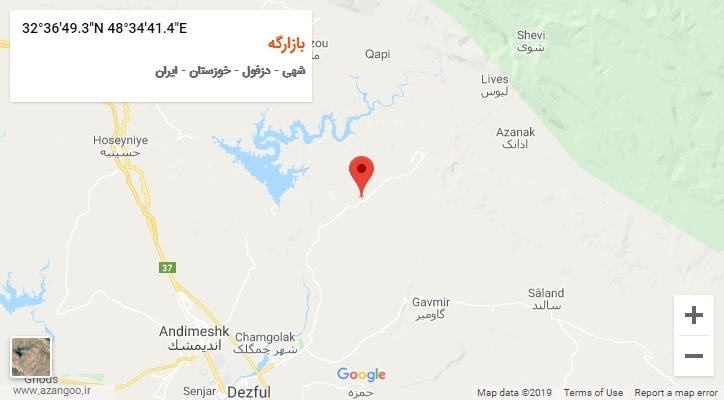 روستای بازارگه بر روی نقشه