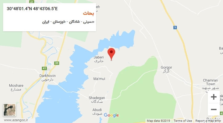 روستای بحاث بر روی نقشه