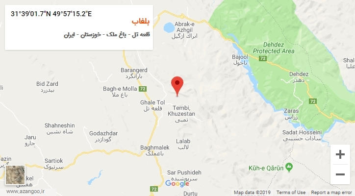 روستای بلغاب بر روی نقشه