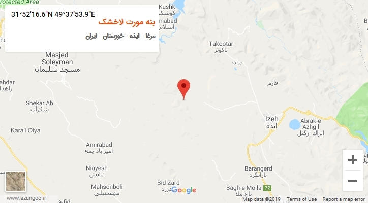 روستای بنه مورت لاخشک بر روی نقشه
