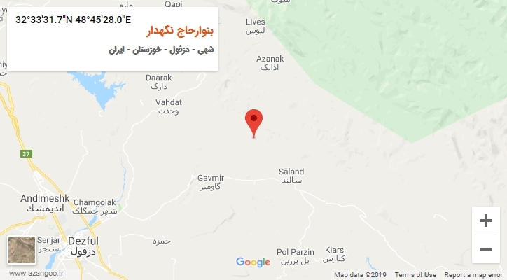 روستای بنوارحاج نگهدار بر روی نقشه