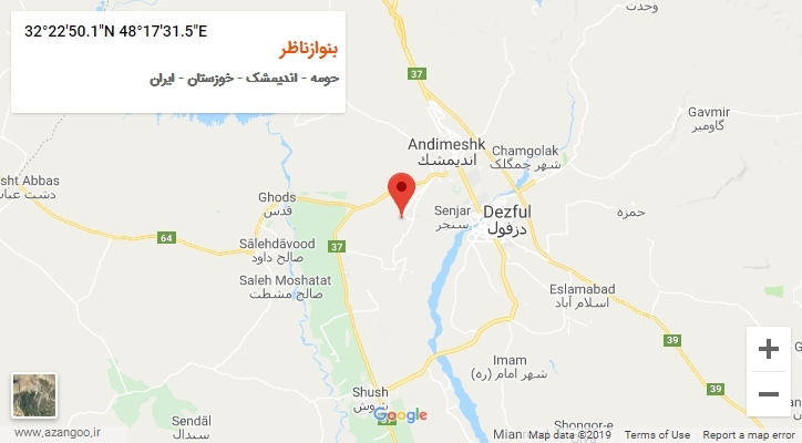 روستای بنوازناظر بر روی نقشه