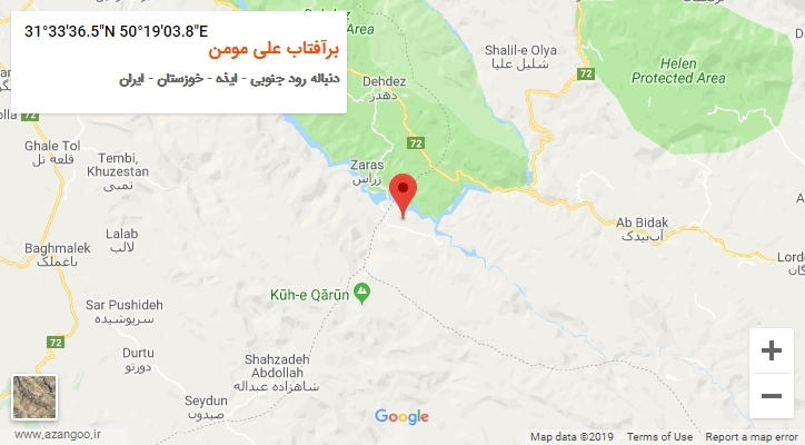 روستای برآفتاب علی مومن بر روی نقشه