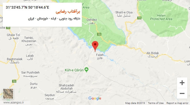 روستای برآفتاب رضایی بر روی نقشه