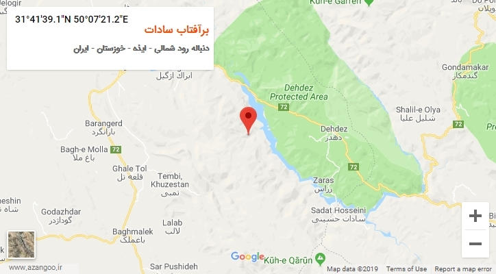 روستای برآفتاب سادات بر روی نقشه