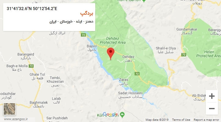 روستای بردگپ بر روی نقشه