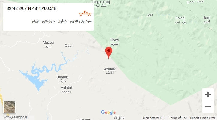 روستای بردگپ بر روی نقشه