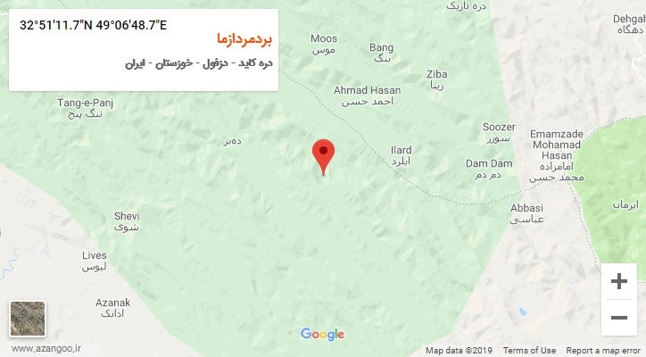 روستای بردمردازما بر روی نقشه