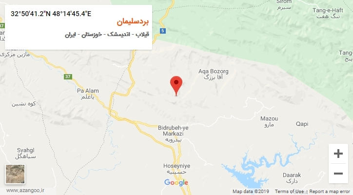 روستای بردسلیمان بر روی نقشه