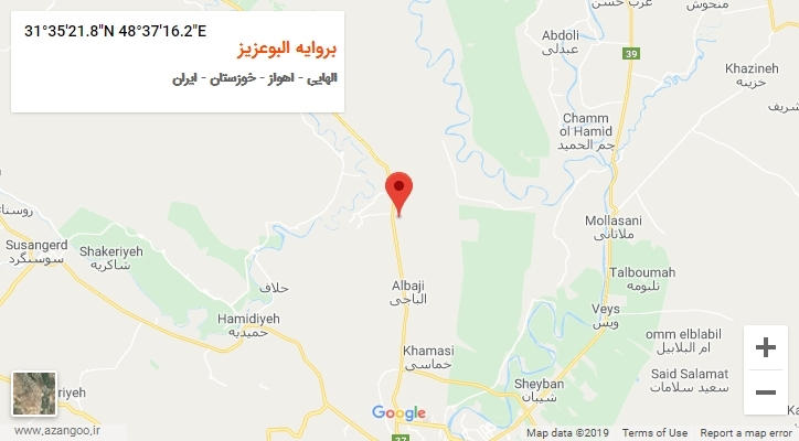 روستای بروایه البوعزیز بر روی نقشه