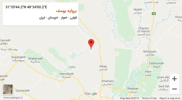 روستای بروایه یوسف بر روی نقشه