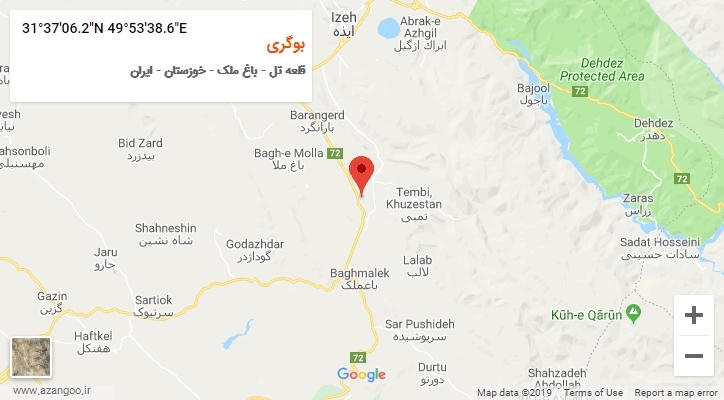 روستای بوگری بر روی نقشه
