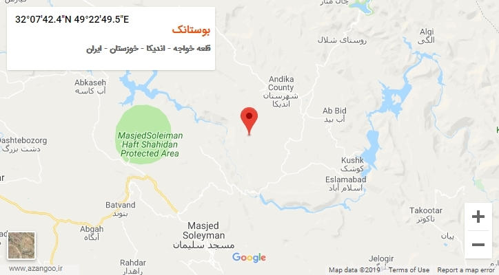 روستای بوستانک بر روی نقشه