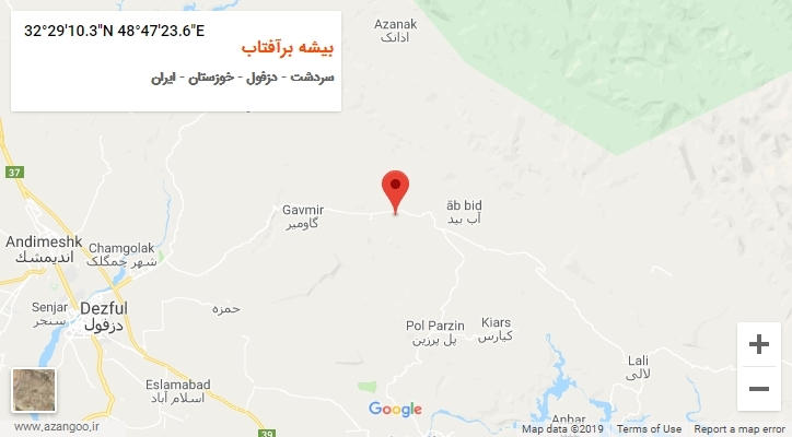 روستای بیشه برآفتاب بر روی نقشه