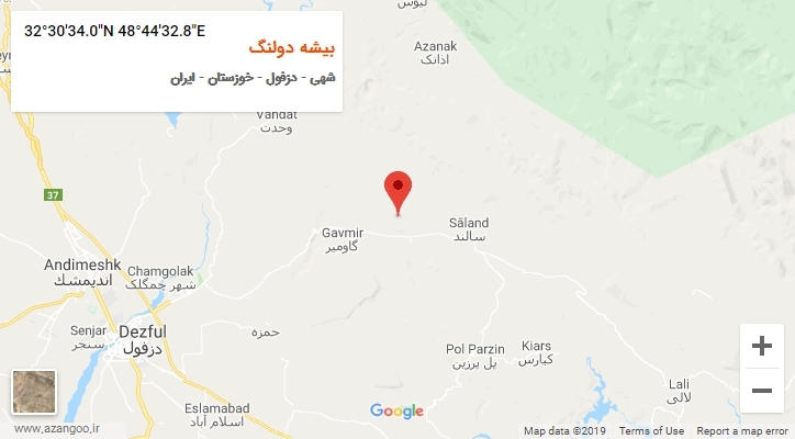 روستای بیشه دولنگ بر روی نقشه