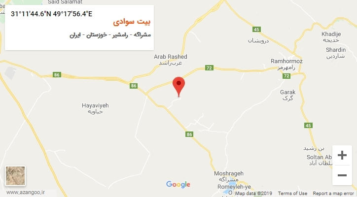 روستای بیت سوادی بر روی نقشه