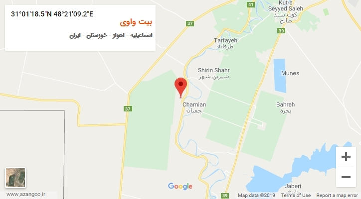 روستای بیت واوی بر روی نقشه