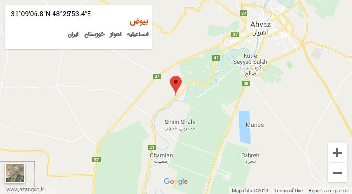 روستای بیوض بر روی نقشه