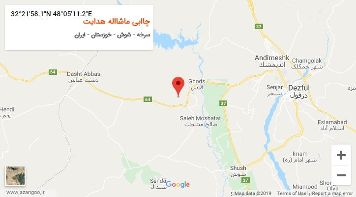 روستای چاابی ماشااله هدایت بر روی نقشه