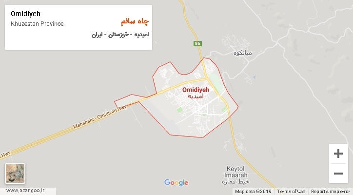 دهستان چاه سالم بر روی نقشه