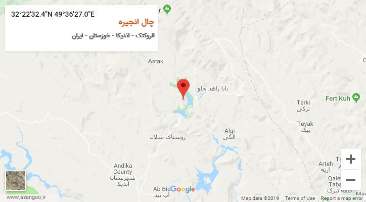 روستای چال انجیره بر روی نقشه