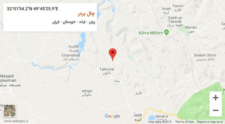 روستای چال بردر بر روی نقشه