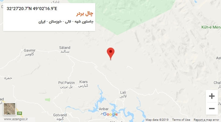 روستای چال بردر بر روی نقشه