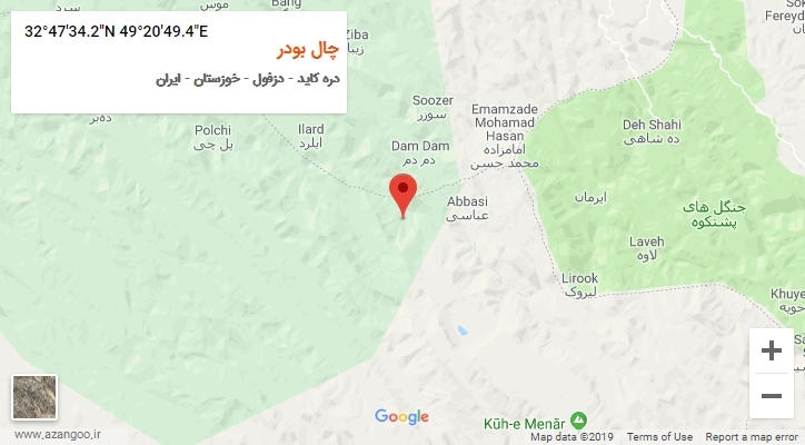 روستای چال بودر بر روی نقشه