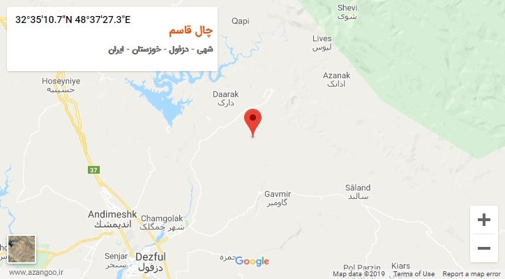 روستای چال قاسم بر روی نقشه
