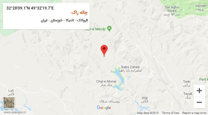 روستای چاله راک بر روی نقشه