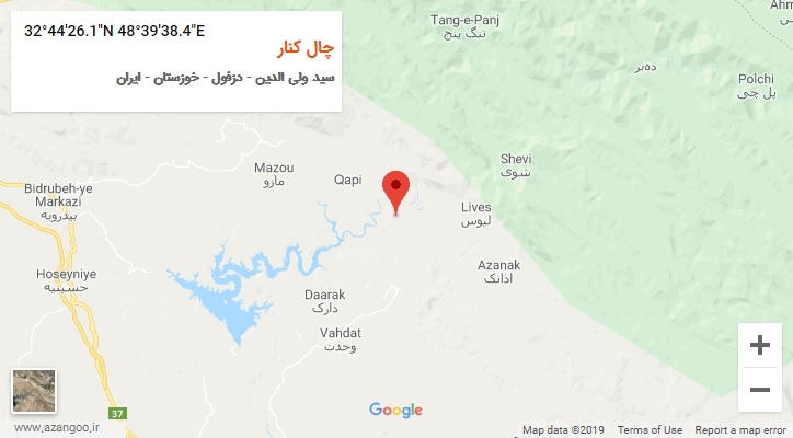 روستای چال کنار بر روی نقشه