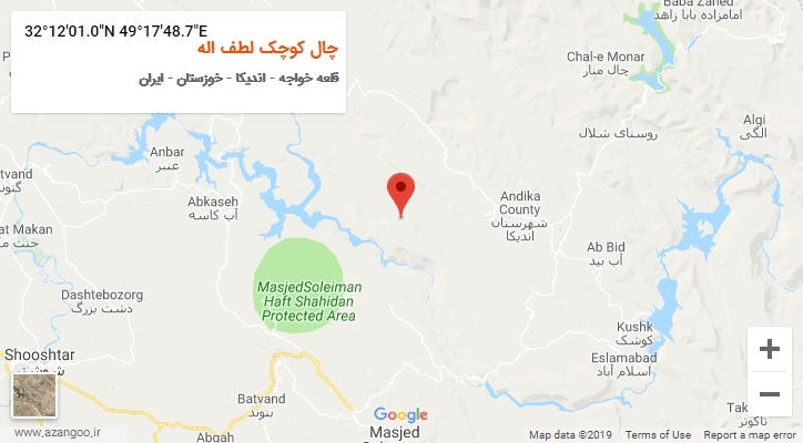 روستای چال کوچک لطف اله بر روی نقشه
