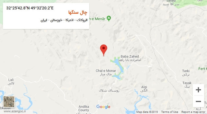 روستای چال سنگها بر روی نقشه