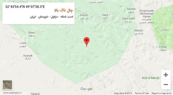 روستای چال تاک بالا بر روی نقشه