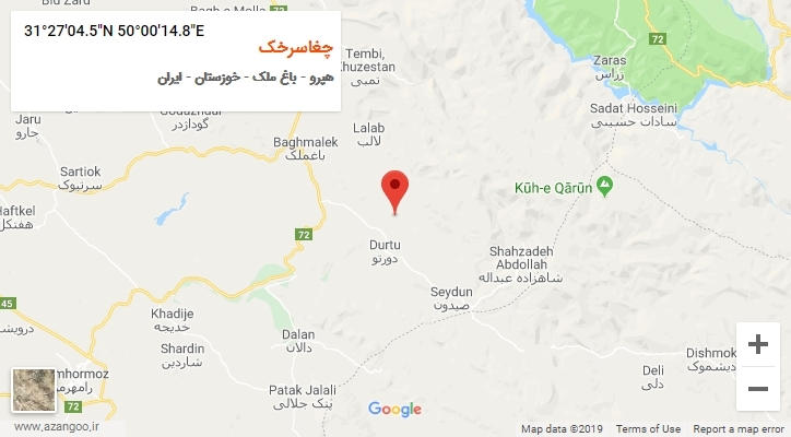 روستای چغاسرخک بر روی نقشه