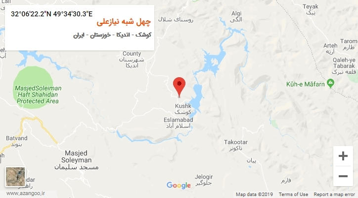 روستای چهل شبه نیازعلی بر روی نقشه
