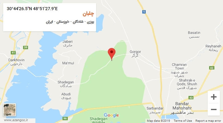 روستای چلبان بر روی نقشه