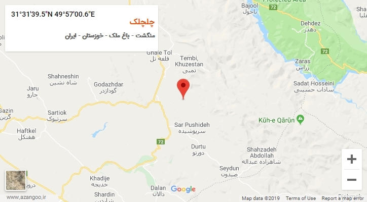 روستای چلچلک بر روی نقشه