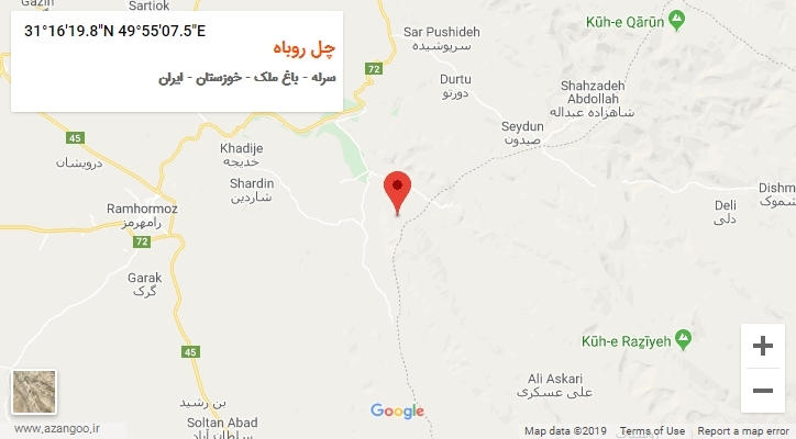 روستای چل روباه بر روی نقشه